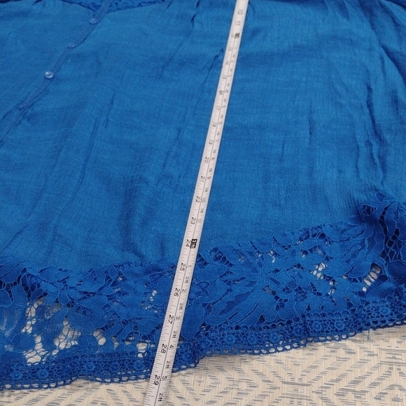 Zac & Rachel Royal Blue Lace Blouse - Picture 10 of 13